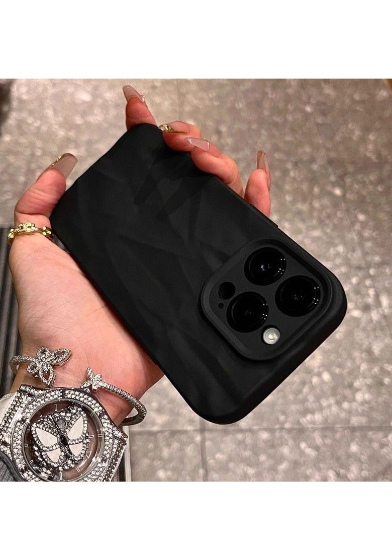 Matte Black Marble Case for iPhone 16 Pro – Textured Design, Shockproof, Anti-Fingerprint - Image 3