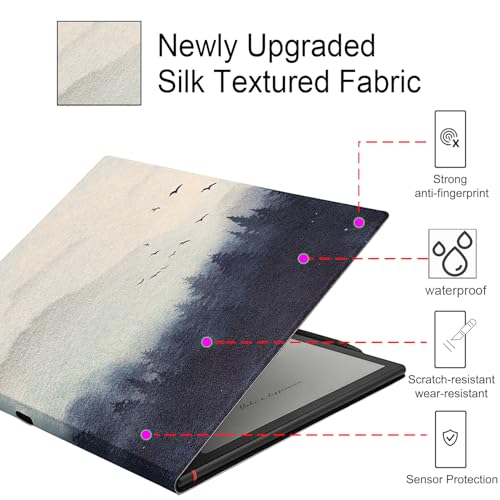 GOVTVA Magnetic Stand Case for Onyx Boox Note Air 5 C/Note Air 4 C/Note Air 3 C (2025/2024/2023 Released) Ultra-Thin Lightweight Leather Cover with Auto Sleep/Wake & Magnetic Closure (Misty Forest) - Image 3
