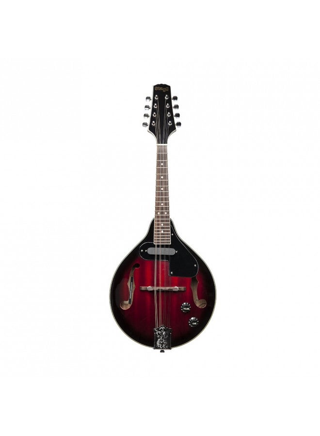 Stagg Stagg M50E Acoustic-Electric Bluegrass Mandolin with Nato Top - Redburst