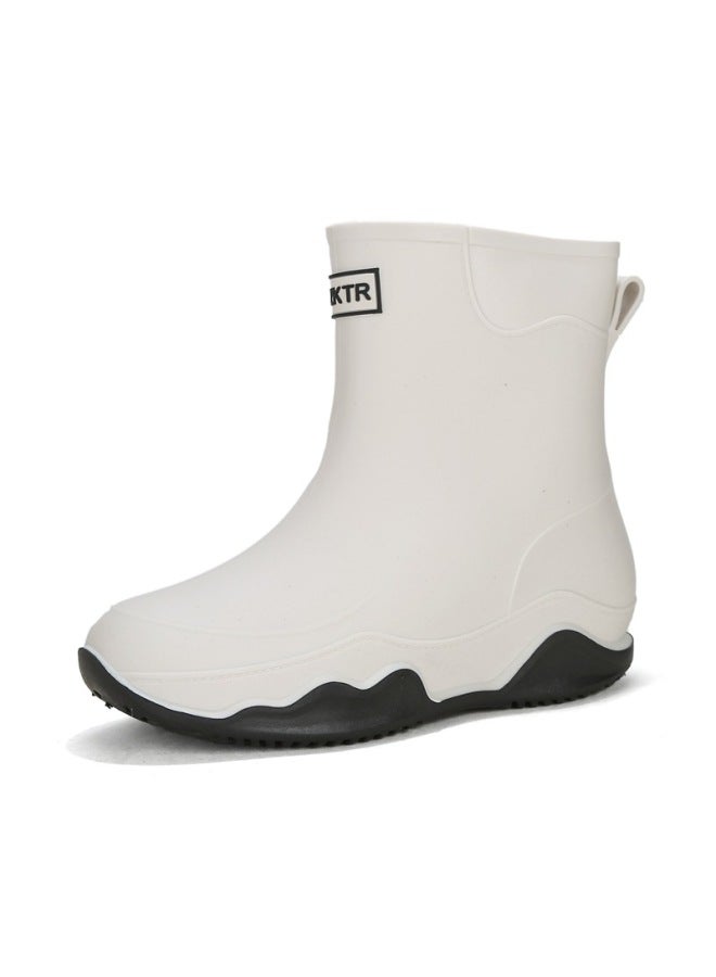 Waterproof Shoes For Men And Women, Shallow Rain Boots For Couples, Mid-length Fashionable, Non-slip, Wear-resistant And Lightweight For All Seasons