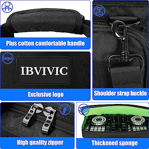 IBVIVIC حقيبة حافظة وحدة التحكم DJ IBVIVIC تناسب DDJ-FLX4، DDJ SB3، DDJ SB2، DDJ 400، DDJ RB حقيبة سفر DJ مبطنة - Image 4