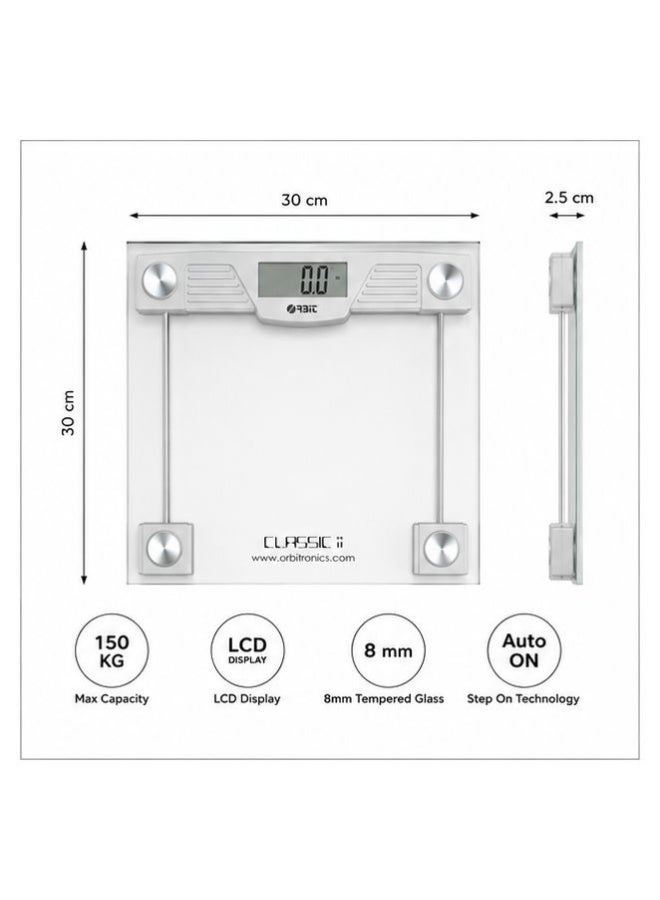Digital Glass Body Weight Scale – LCD Display – Auto On/Off – Measures in KG/LB – High Accuracy Transparent Design - Image 3