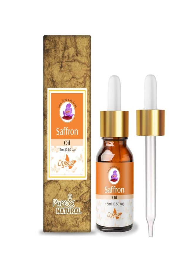 Crysalis Pure Natural Undiluted & Organic Standard Saffron(Crocus sativus) Essential Oil Steam Distilled Hair &Skincare Anti- Acne Minimizes Dead Skin Cells Brightens Complexion Massage Oil - 15ML - Image 1