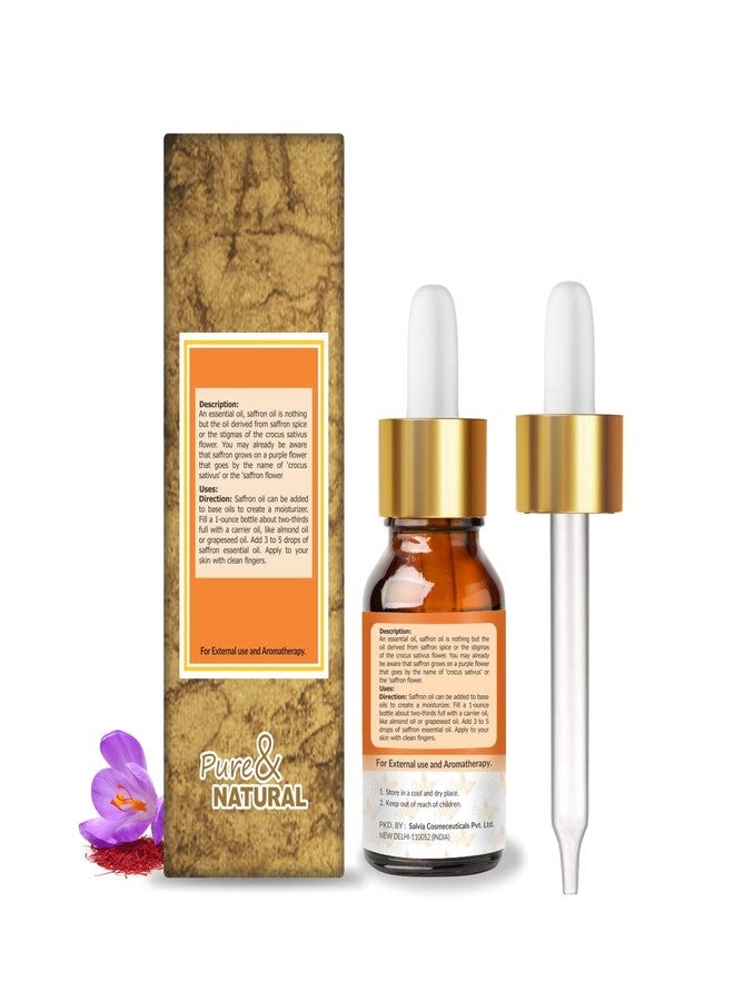 Crysalis Pure Natural Undiluted & Organic Standard Saffron(Crocus sativus) Essential Oil Steam Distilled Hair &Skincare Anti- Acne Minimizes Dead Skin Cells Brightens Complexion Massage Oil - 15ML - Image 2