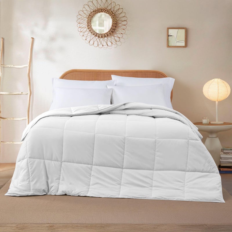 Modern Threads Down Alternative Reversible Comforter WhiteWhite Queen