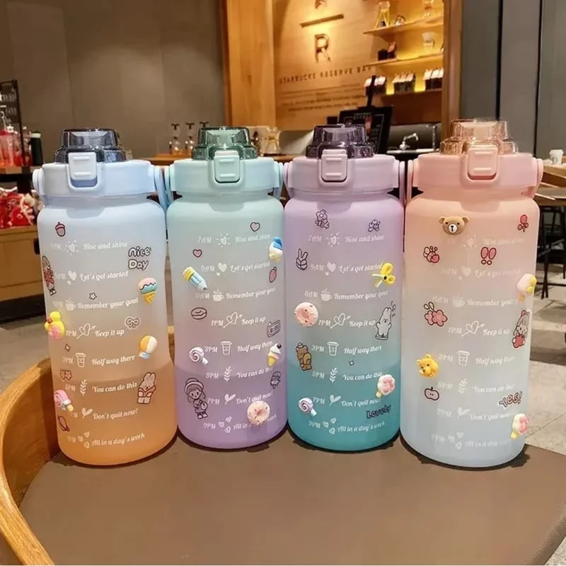 Angelika Motivational Marked Portable 2 L Water Bottle