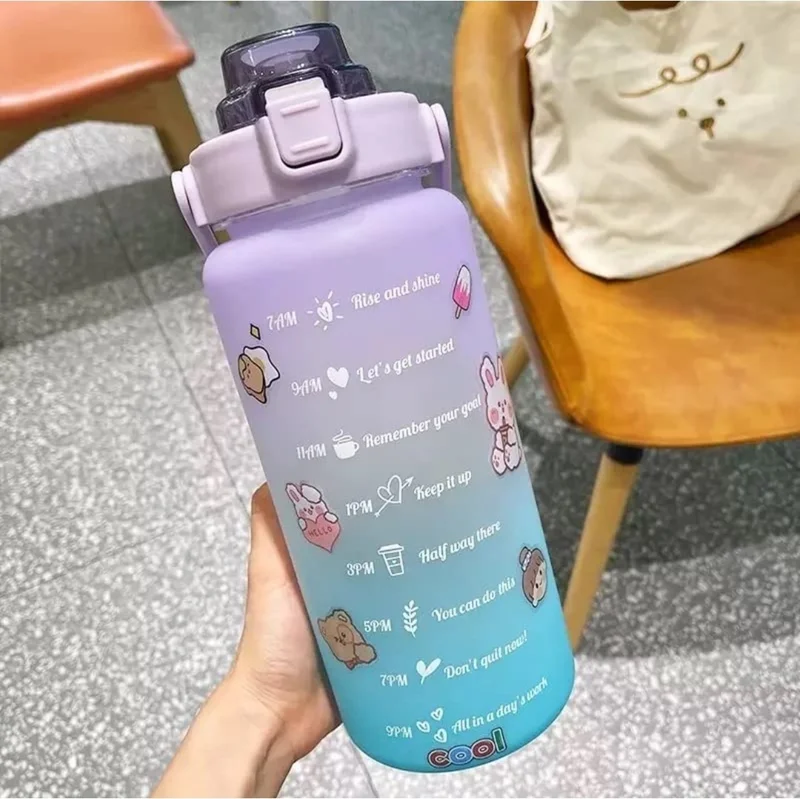 Angelika Motivational Marked Portable 2 L Water Bottle