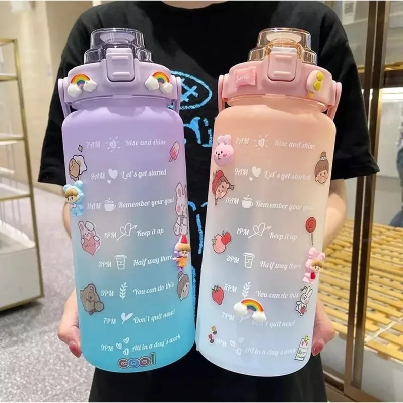 Angelika Motivational Marked Portable 2 L Water Bottle