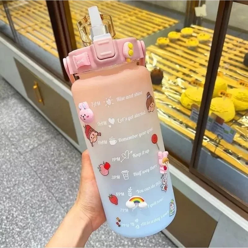 Angelika Motivational Marked Portable 2 L Water Bottle