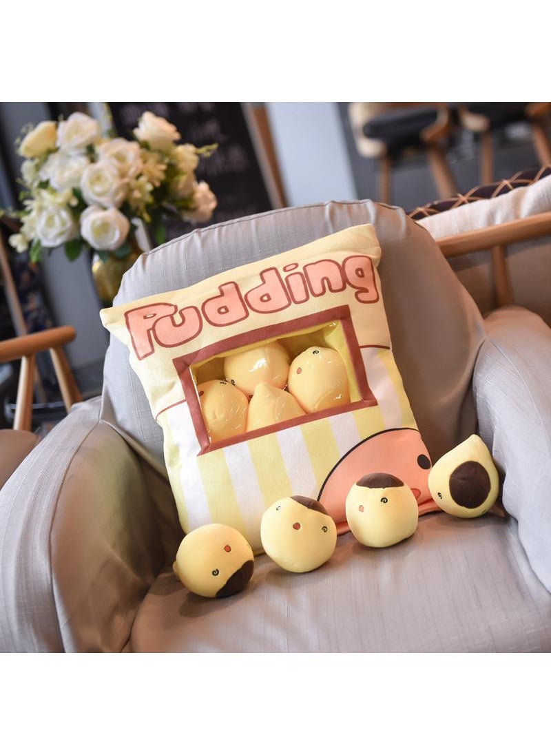 General Lovely Snack Pillow Stuffed Animal Toys Pudding Decorative Removable Chick Dolls Creative Toy Gifts For Teens Girls Kids  - Image 1