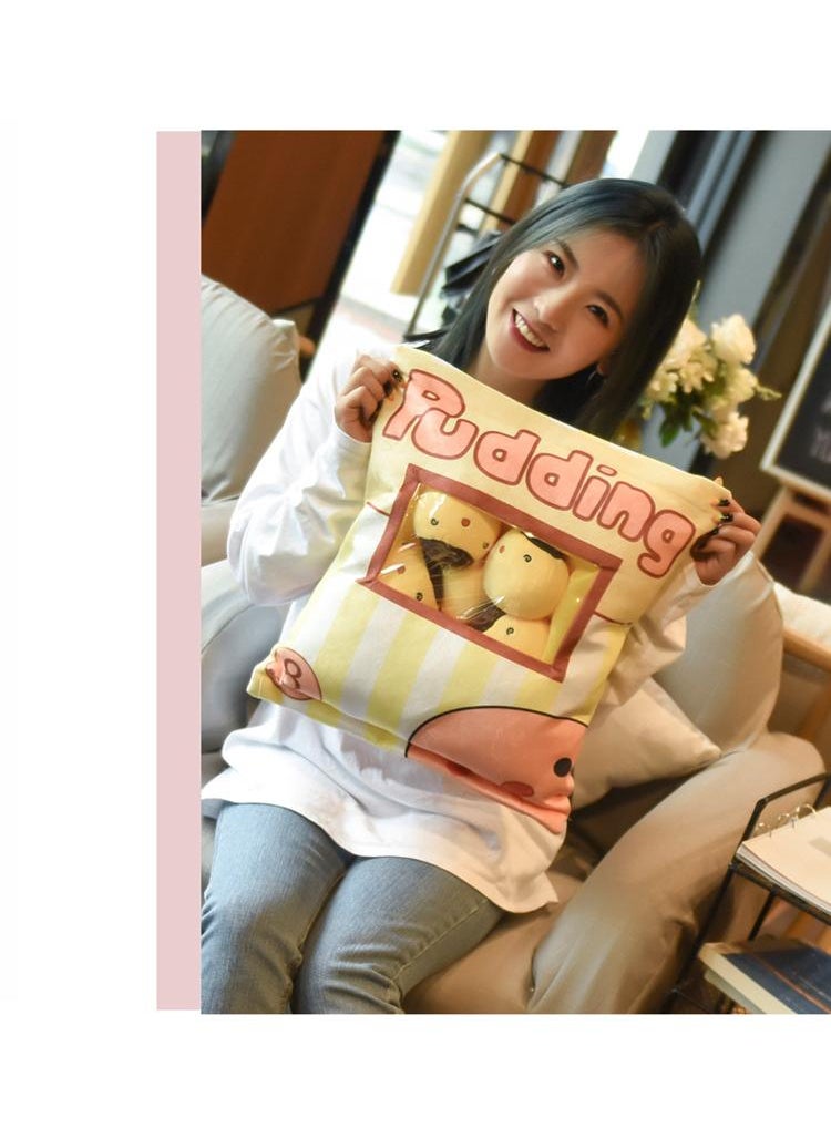 General Lovely Snack Pillow Stuffed Animal Toys Pudding Decorative Removable Chick Dolls Creative Toy Gifts For Teens Girls Kids  - Image 5