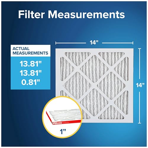 Filtrete 14x14x1 AC Furnace Air Filter, MERV 11, MPR 1000, Micro Allergen Defense, 3-Month Pleated 1-Inch Electrostatic Air Cleaning Filter, 6 Pack (Actual Size 13.81x13.81x0.81 in) - Image 2