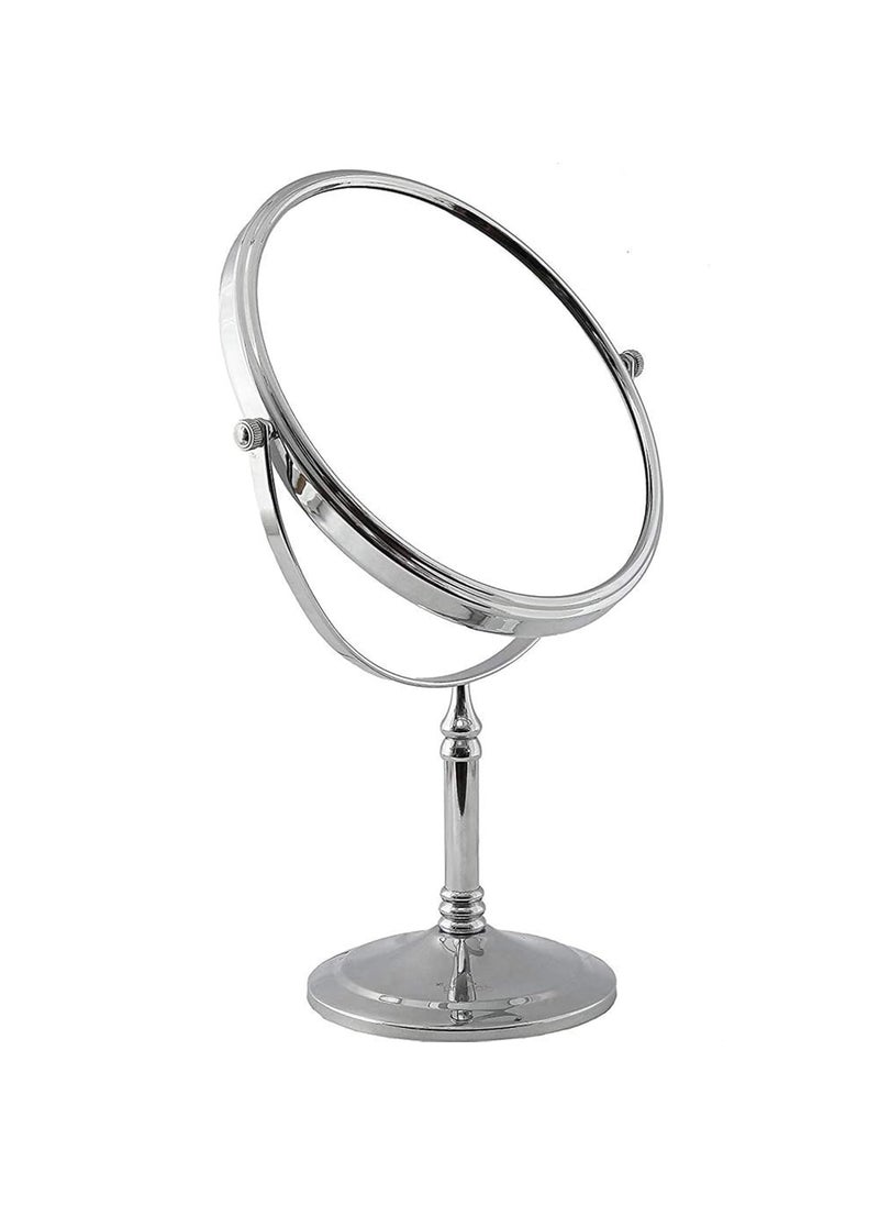 SIBY Siby Makeup Mirror For Women 360 Rotating Double Sided Tabletop Cosmetic Mirror With 1X 5X Magnification Bathroom Shaving Mirror With Stand Glass Oval  - Image 1