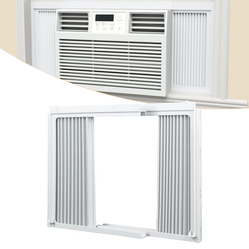 GCGOODS Window Air Conditioner Side Panels with Frame Adjustable Window AC Side Panel Kit Universal Fits for 5000 BTU Window Air Conditioner Units Window AC Side Panel with Frame