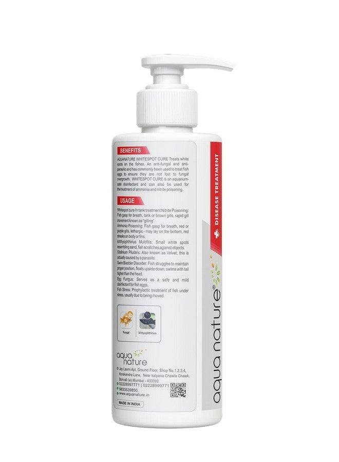 aqua nature AquaNature Aquarium Medicine WhiteSpot Cure Special (White spot Velvet,Swim Bladder Disorder & Disinfectant for Fish Eggs for Fresh Water Aquarium) 250ml/8.5oz - Image 2