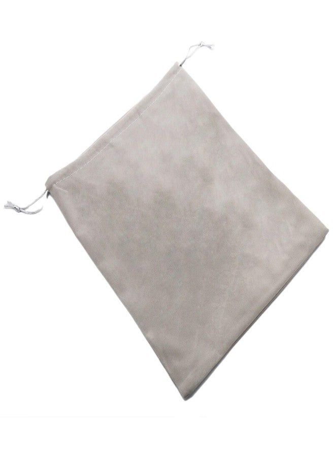 Aestivate 8 Pack Large Velvet Drawstring Pouch, Velvet Bag 8×10 Inch Storage Bag Cosmetics Pouches Dust Bag 8 Pieces (Grey) - Image 1