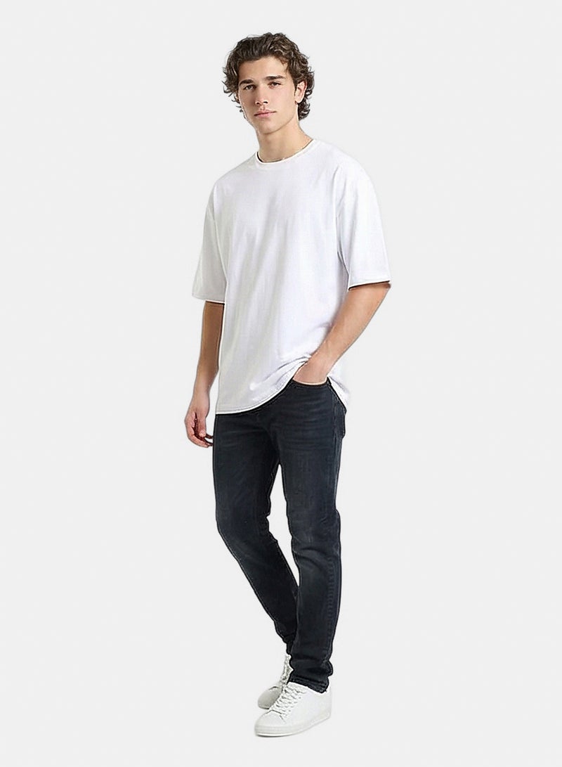 RAVIN Men Relaxed Fit Solid Summer Basic Tee White - Image 5
