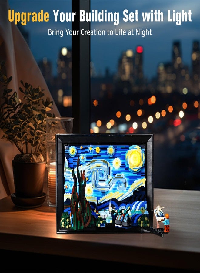 طقم إضاءة BrickSoul متوافق مع مجموعة بناء Lego The Starry Night 21333، ملحقات إضاءة بتصميم مُحسّن لمجموعة شاحنة فينسنت، هدية لمحبي Lego، لا يشمل نموذج 21333 - Image 5