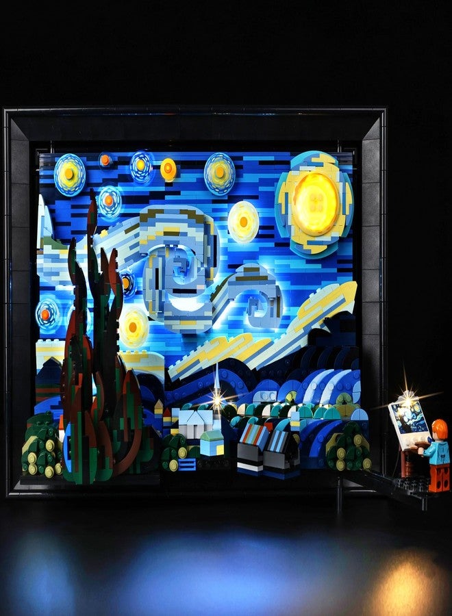 طقم إضاءة BrickSoul متوافق مع مجموعة بناء Lego The Starry Night 21333، ملحقات إضاءة بتصميم مُحسّن لمجموعة شاحنة فينسنت، هدية لمحبي Lego، لا يشمل نموذج 21333 - Image 1