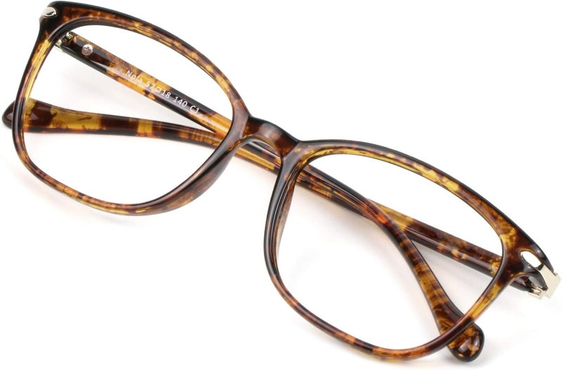 VisionGlobal Blue Light Blocking Glasses for Women/Men, Anti Eyestrain, Computer Reading, TV Glasses, Stylish Square Frame, Anti Glare(Tortoise,+1.75 Magnification) - Image 1