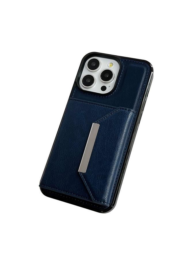 Zaboon Case For iPhone 13 Pro Max Solid Color Metal Buckle Card Slots Bag Phone Case - Image 2