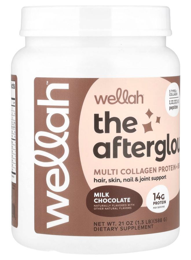 Wellah The Afterglow Multi Collagen Protein + Beauty Milk Chocolate 1.3 lb (588 g) - Image 2