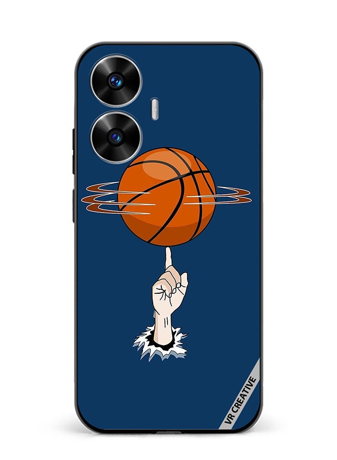 VR CREATIVE Protective Case Cover For Realme C55 Basket Ball In Hand Design Multicolour - Image 1