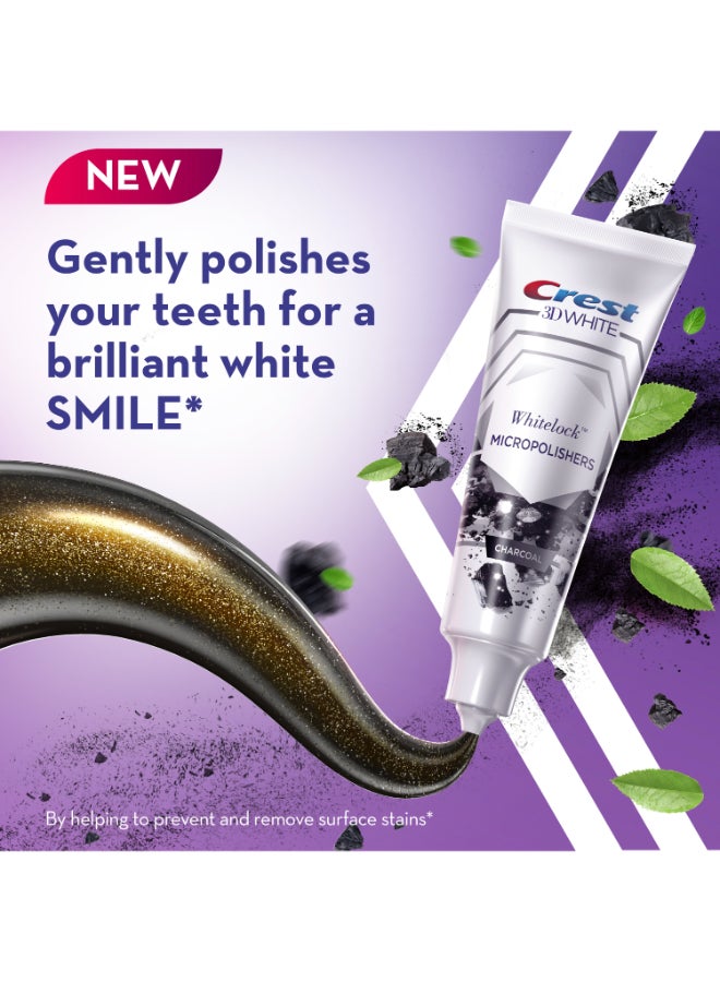 Crest 3D White, Whitelock Micropolishers Whitening Toothpaste with Charcoal, Fresh Mint Flavor, 88ml​ - Image 5
