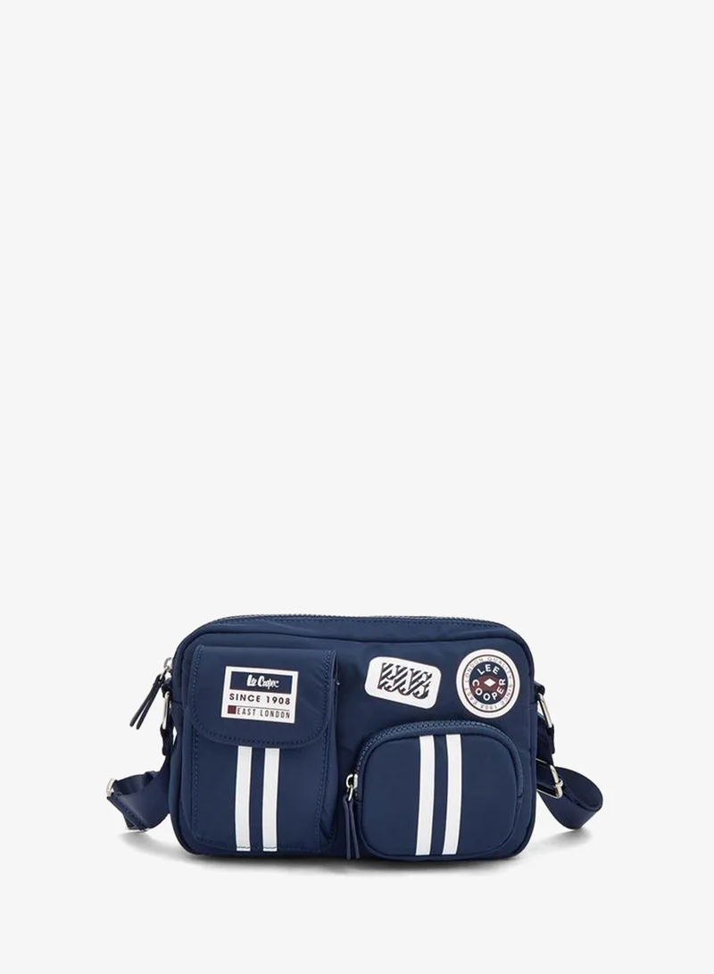 Logo Applique Crossbody Bag With Adjustable Strap