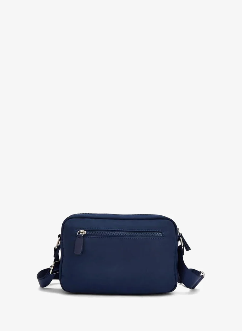 Lee Cooper Logo Applique Crossbody Bag With Adjustable Strap