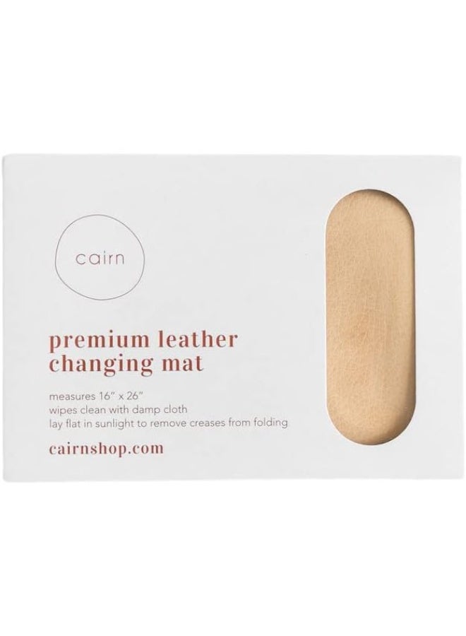 Cairn حصيرة تغيير حفاضات الأطفال من جلد كيرن - محمولة، قابلة للمسح وإعادة الاستخدام - حجم كبير - جودة ممتازة من Co. - Image 4