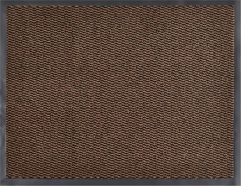 ANDIAMO dirt trapper door mat, non slip, washable, 100% polyamide, Colour:Brown, Size:80 x 120 cm - Image 1