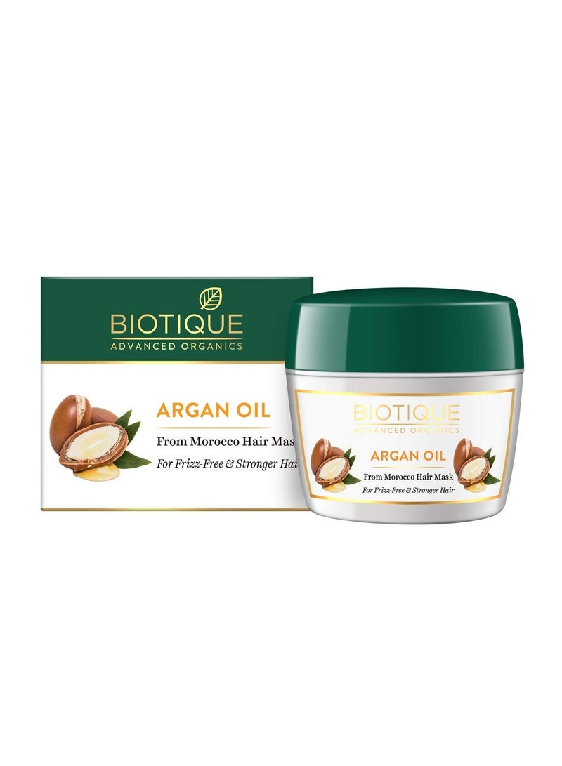 Biotique قناع شعر زيت الأرغان من المغرب مثالي للشعر الخالي من التجاعيد والأقوى 175غ - Image 1