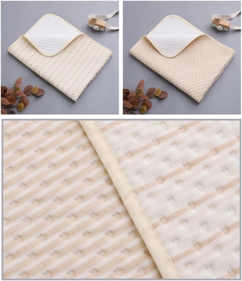 2pcs Washable Bed Pad Waterproof Diaper Super Absorbent Changing Mat for Bedrooms, Floor Mats(Style A) - Image 3