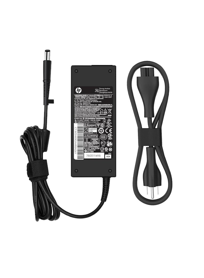 90W 19V 4.74A AC Charger for HP 22-C0063w 22-C0073w 22-DF0003w 22-DF0013W 23-Q026 23-R110 24-B010 24-E001NF - Replaces 608428-001 609940-001 848054-003, Black - Image 1