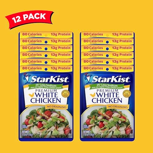 StarKist Less Sodium Premium White Chicken - 2.6 oz Pouch (Pack of 12) - Image 2