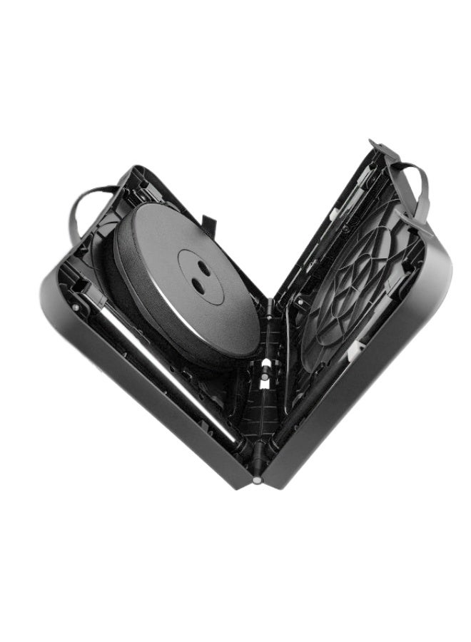 GREEN LION Camping Table Set, Outdoor Furniture Table & Stool, Portable Foldable Camping Picnic Table Set, 1 Table and 1 Stools, Telescopic Height Adjustment, Easy Folding & Carry Handle, 4 Level Height Adjustment, Anti-Slip Base, LightWeight & Ideal for Camping, Hiking and Outdoors, Mesh Storage - Black - Image 2