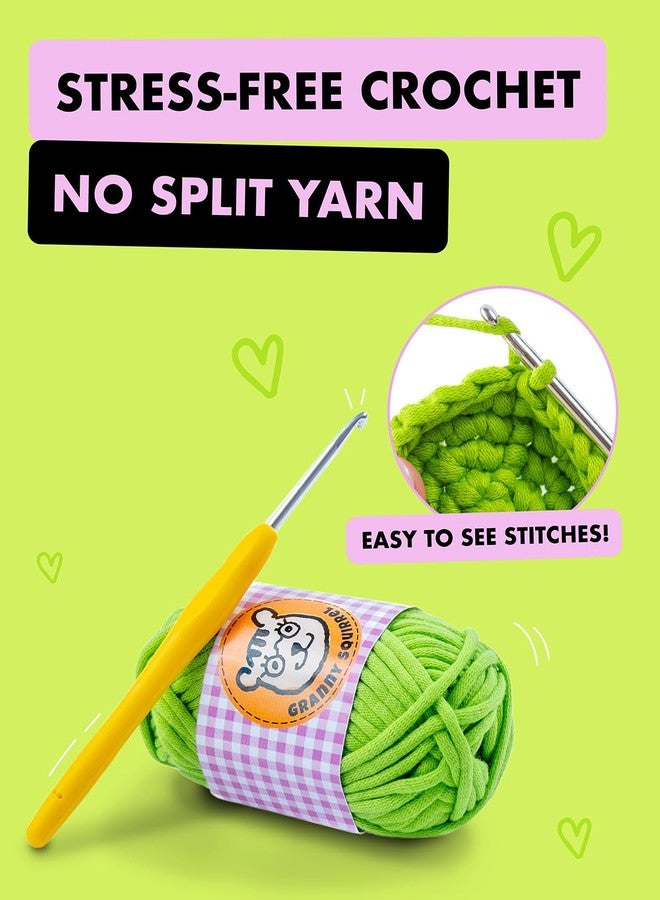 Granny Squirrel Turtle Crochet Kit for Beginners - DIY Amigurumi Animal Craft Kit with 4K Video Tutorials & Easy No-Split Yarn - Complete Starter Set for Adults & Kids - Image 2