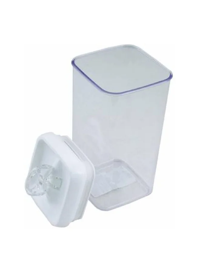 Felli Plastic Flip-Tite Rectangular Food Storage Container Clear and White 1.2 L NLQ408A-60
