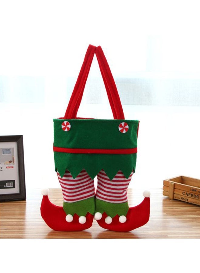 نيبمينينت Decorative Elf Themed Gift Bag Green/Red/White - Image 2