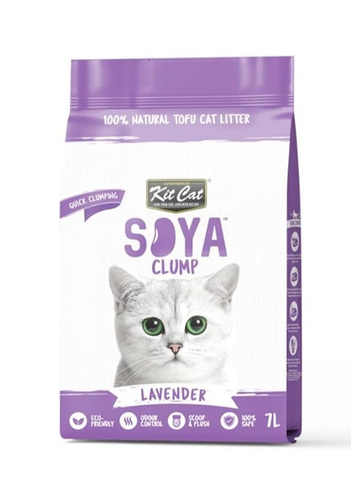 Kit Kat Kit Cat Soya Clump Soybean Litter - Lavender 7L- pack of 6 - Image 2