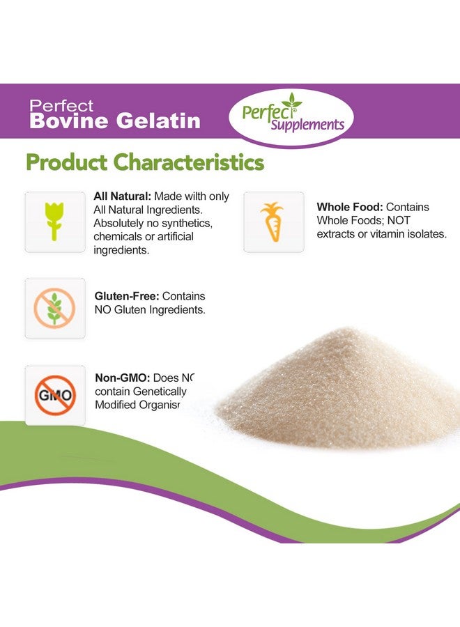 Perfect Supplements - Perfect Bovine Gelatin - 660 Grams - 100% Beef Gelatin Collagen Protein - Supports Healthy Skin & Joint Health - Image 4