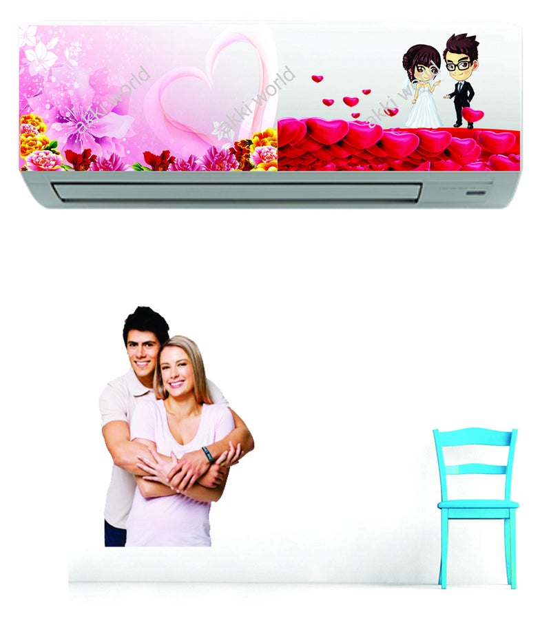 Akki World AC Sticker Wall Sticker Split Ac Stickers Air Conditioner Sticker Standard Size - Image 2