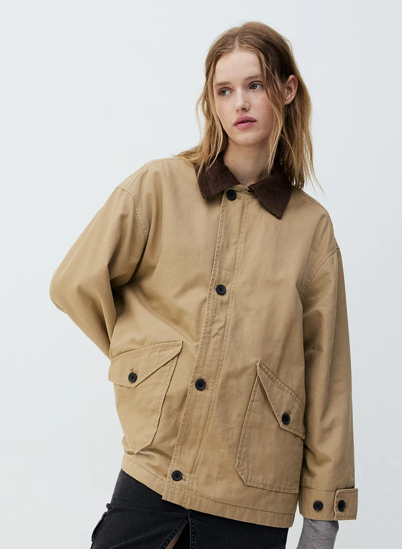 H&M Oversized Canvas Jacket
