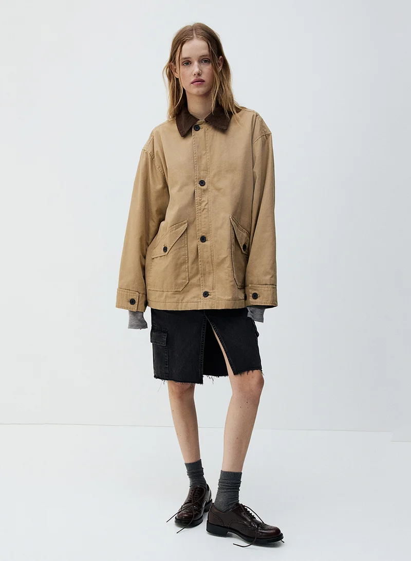 H&M Oversized Canvas Jacket