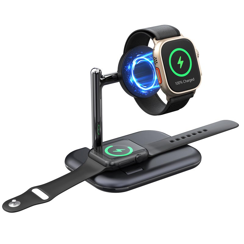 ANPULES Charger Stand for Apple Watch, 2 in 1 Foldable Wireless Charging Station for Apple Watch Ultra/Ultra2/10/9/8/7/6/5/3/2/1/SE/SE2 - Image 2