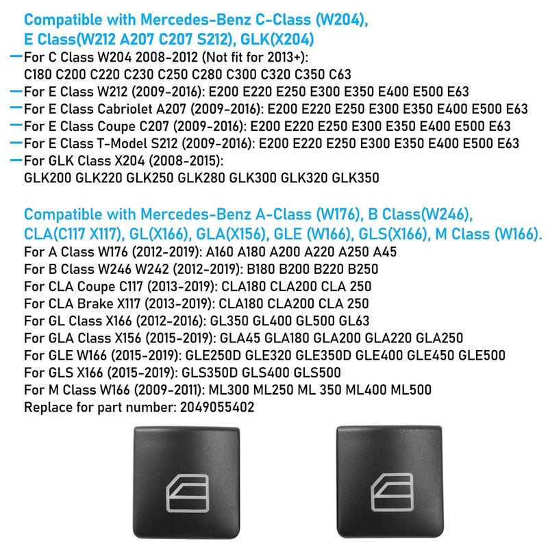 Jaronx أغطية أزرار النوافذ جيرونكس لمرسيدس بنز - Image 2