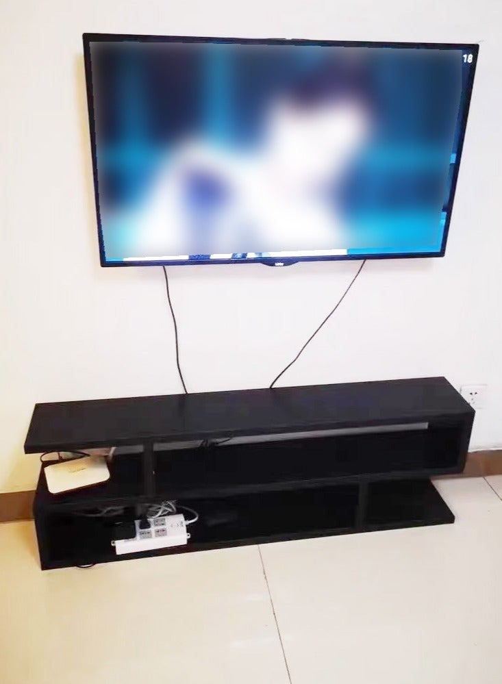 Modern TV and Coffee Table Living Room Home Furniture Black