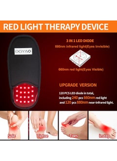 DGYAO Red Infrared Light Therapy for Feet Pain Relief LED Light Therapy Slipper Device for Foot Toes Instep Heel Home Use  - Image 2