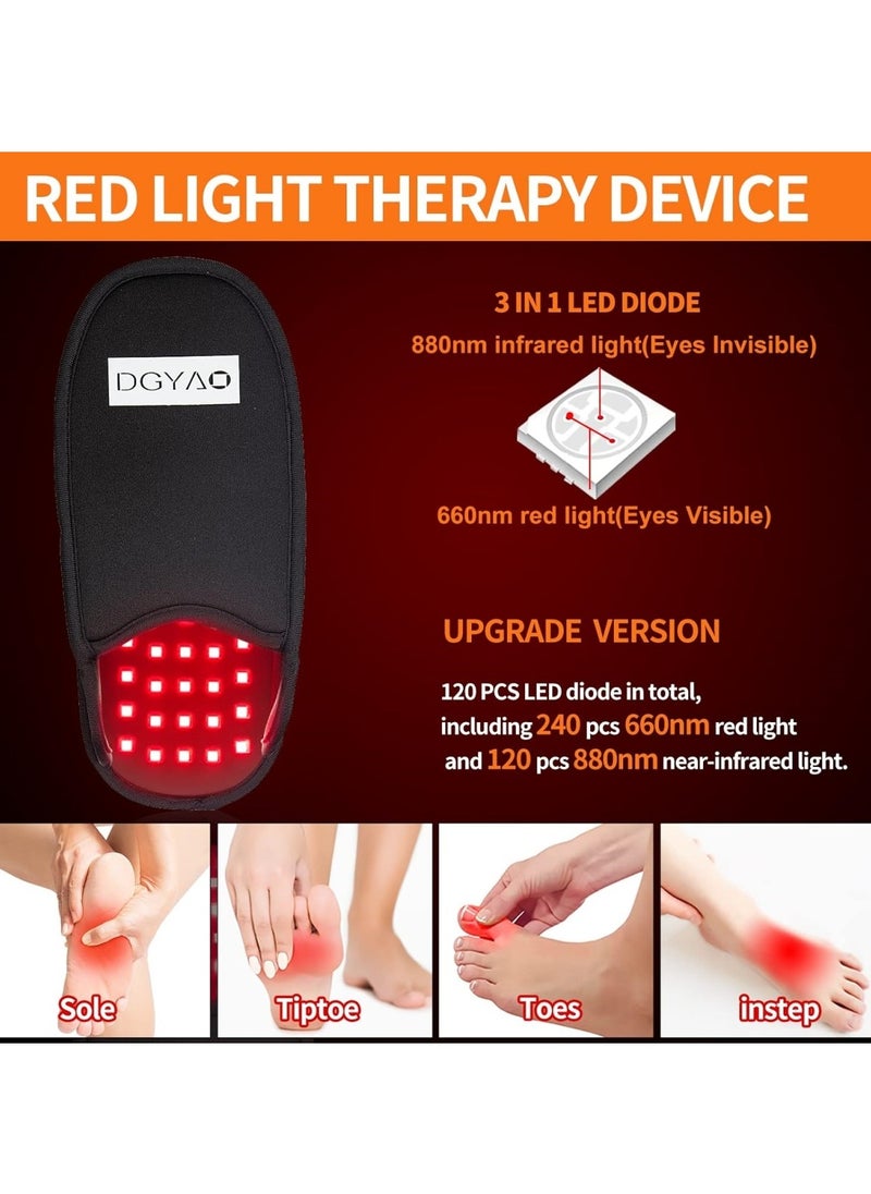 DGYAO Red Infrared Light Therapy for Feet Pain Relief LED Light Therapy Slipper Device for Foot Toes Instep Heel Home Use  - Image 2